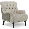 Mor Furniture Linen Accent Chair In Stone