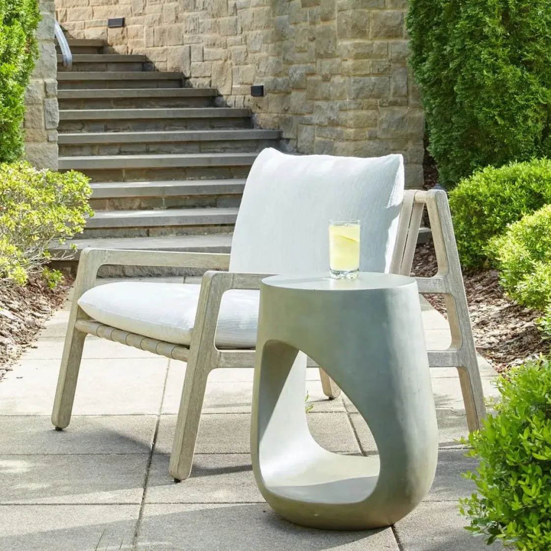 Mor Furniture Lithos Outdoor Accent Table In Gray