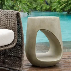 Mor Furniture Lithos Outdoor Accent Table In Gray