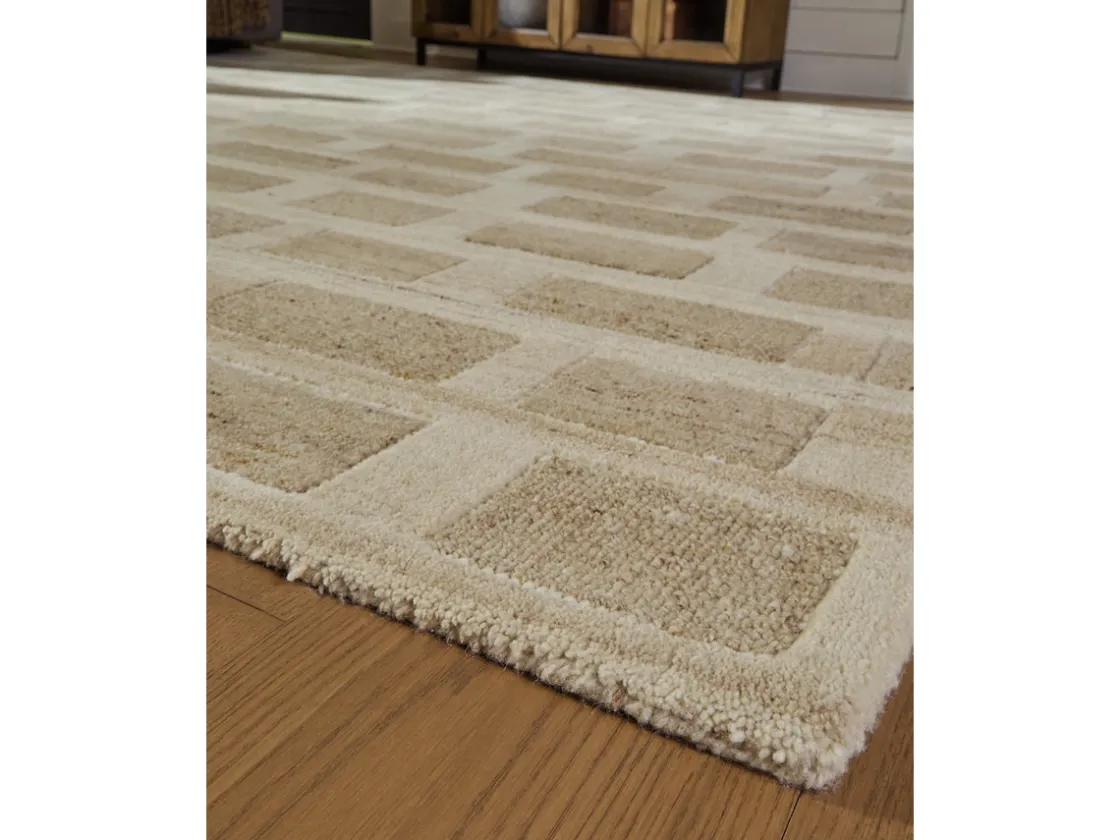 Mor Furniture Lizgrove Rug In Tan/Brown/White, 5x7