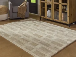 Mor Furniture Lizgrove Rug In Tan/Brown/White, 5x7