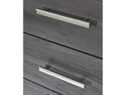 Mor Furniture Lodanna Panel Bed, Dresser, Mirror & Nightstand In Gray