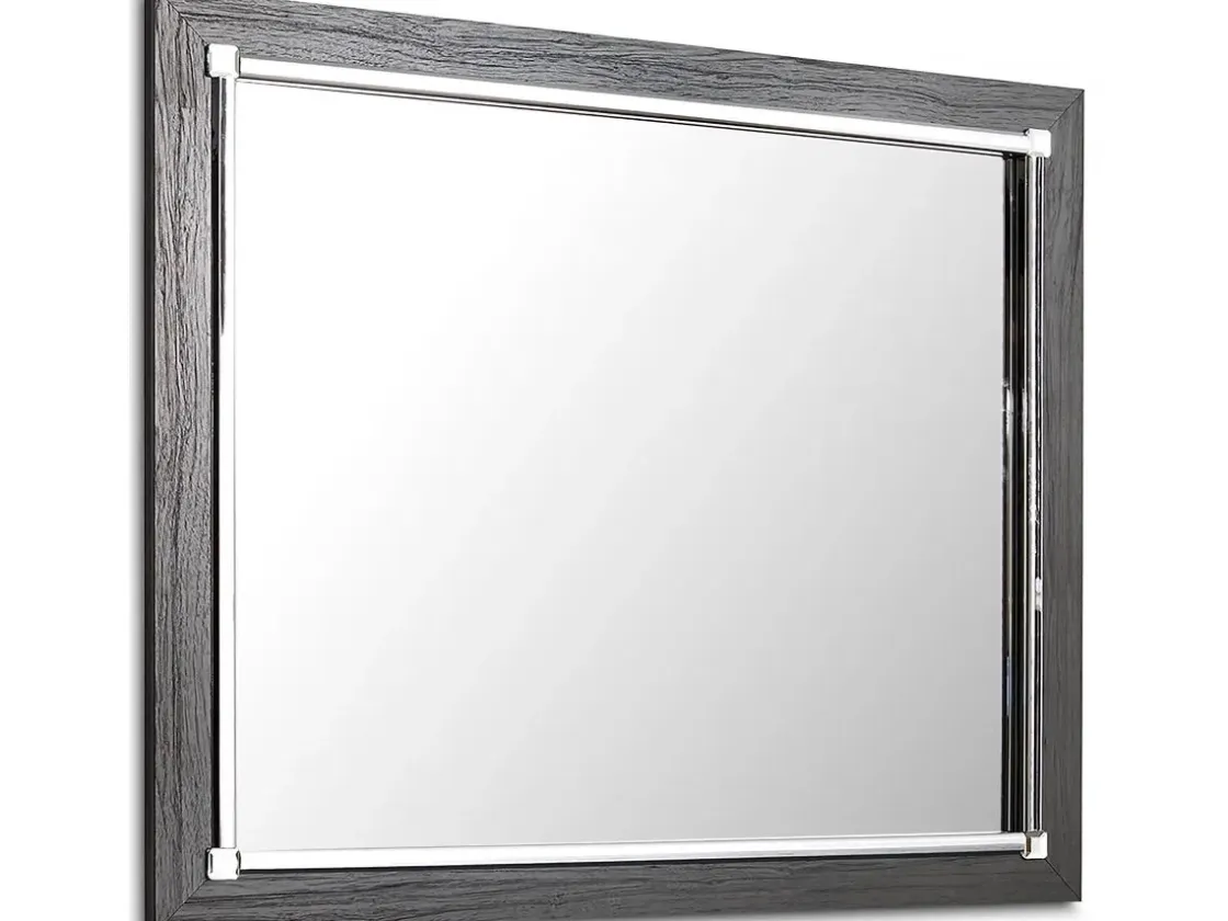 Mor Furniture Lodanna Panel Bed, Dresser, Mirror & Nightstand In Gray