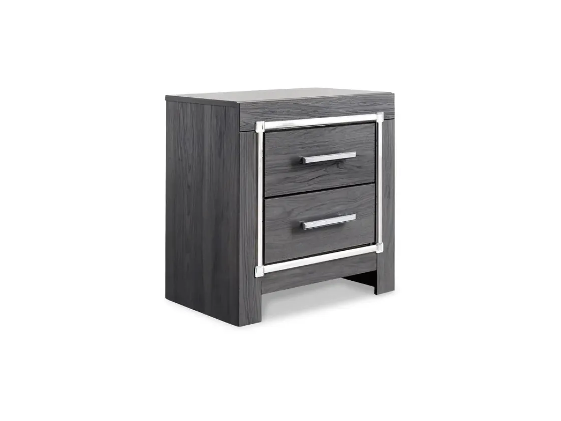 Mor Furniture Lodanna Panel Bed, Dresser, Mirror & Nightstand In Gray