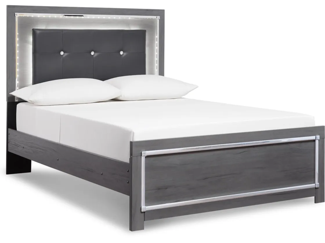 Mor Furniture Lodanna Panel Bed In Gray, Full