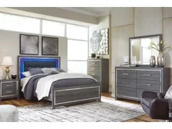 Mor Furniture Lodanna Panel Bed In Gray, Full