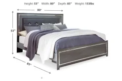 Mor Furniture Lodanna Panel Bed In Gray, Full