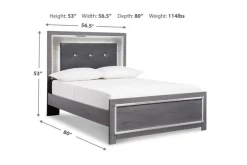 Mor Furniture Lodanna Panel Bed In Gray, Full