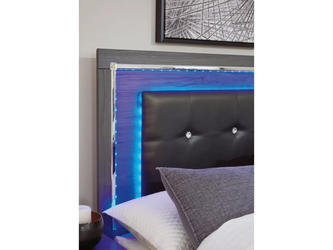 Mor Furniture Lodanna Panel Bed W/ Storage In Gray, Full