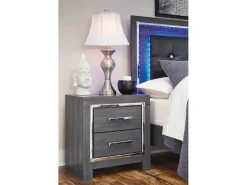 Mor Furniture Lodanna Panel Bed W/ Storage, Dresser, Mirror & Nightstand In Gray, Full