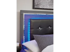 Mor Furniture Lodanna Panel Bed W/ Storage, Dresser, Mirror & Nightstand In Gray, Full