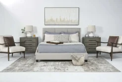 Mor Furniture Loft 9 Upholstered Panel Bed In Sand, Twin