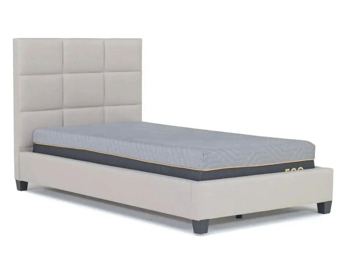 Mor Furniture Loft 9 Upholstered Panel Bed In Sand, Twin