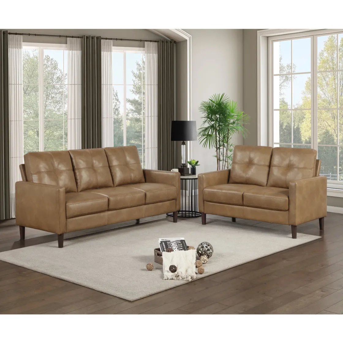 Mor Furniture Lois Sofa In Camel Brown