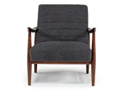 Mor Furniture Louise Accent Chair In Sherpa Gray