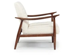 Mor Furniture Louise Accent Chair In Sherpa Gray