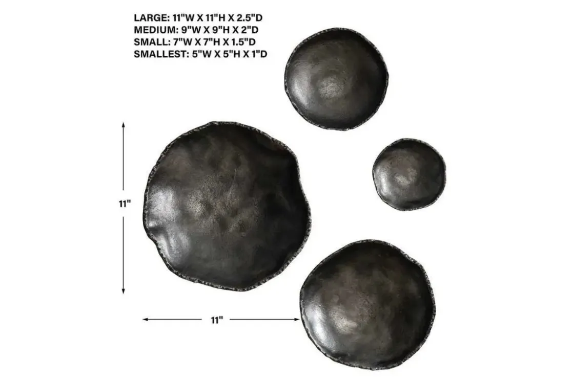 Mor Furniture Luckycoin Wall Art In Nickel, Set Of 4