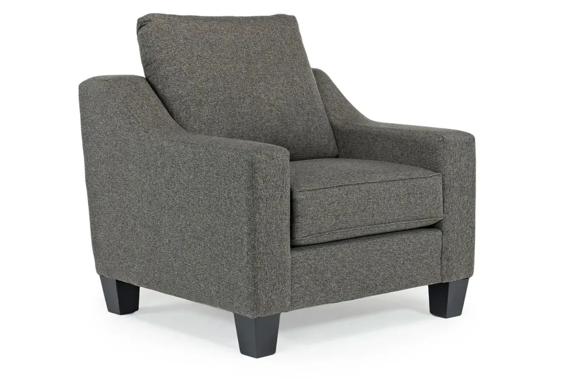 Mor Furniture Lucy Chair In Splash Charcoal