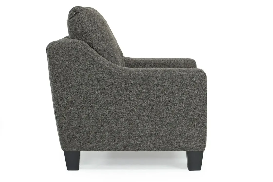 Mor Furniture Lucy Chair In Splash Charcoal