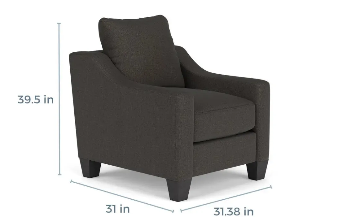 Mor Furniture Lucy Chair In Splash Charcoal