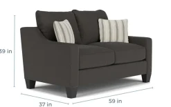 Mor Furniture Lucy Loveseat In Splash Linen