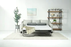 Mor Furniture Lucy Queen Sleeper Sofa In Splash Charcoal