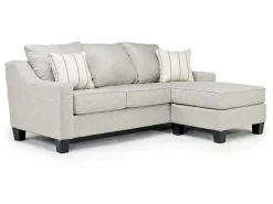 Mor Furniture Lucy Reversible Sofa Chaise In Splash Charcoal