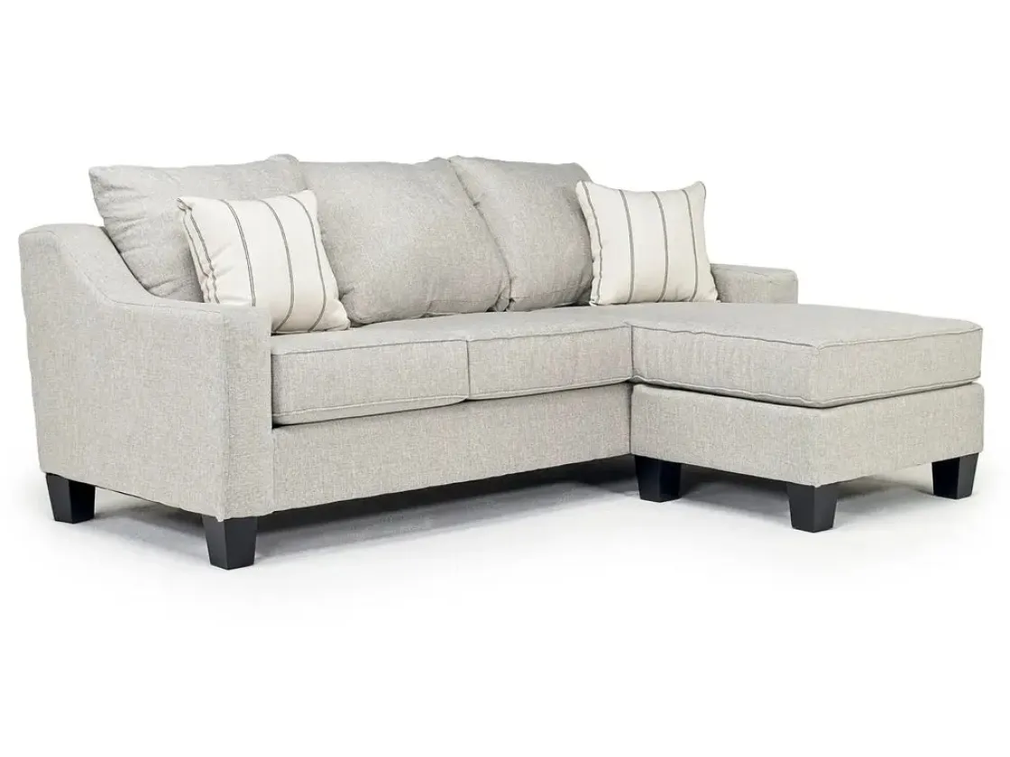 Mor Furniture Lucy Reversible Sofa Chaise In Splash Charcoal