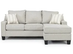 Mor Furniture Lucy Reversible Sofa Chaise In Splash Charcoal