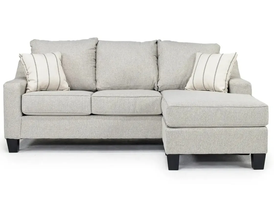 Mor Furniture Lucy Reversible Sofa Chaise In Splash Charcoal