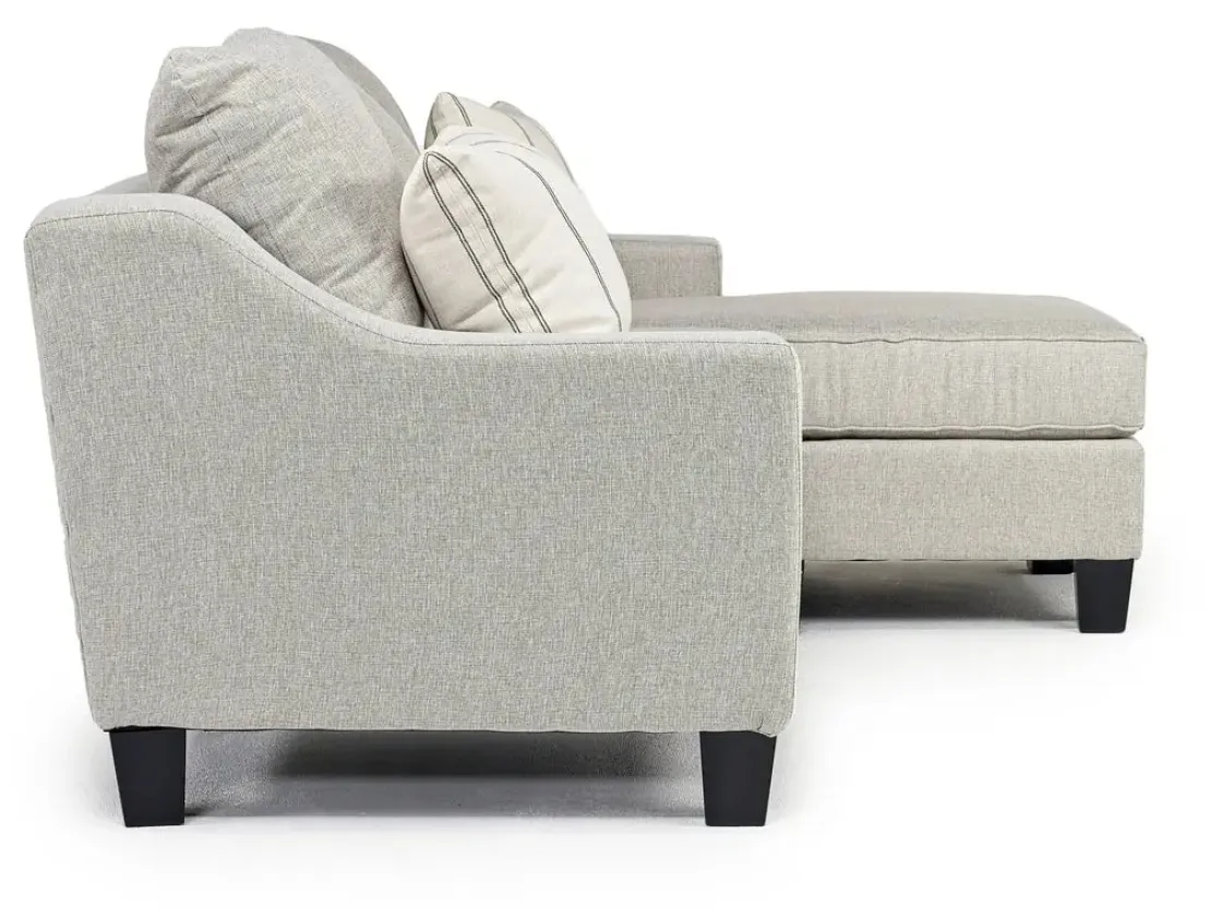 Mor Furniture Lucy Reversible Sofa Chaise In Splash Charcoal