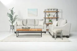 Mor Furniture Lucy Sofa & Loveseat In Splash Linen