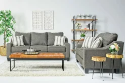 Mor Furniture Lucy Sofa & Loveseat In Splash Linen
