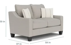 Mor Furniture Lucy Sofa & Loveseat In Splash Linen