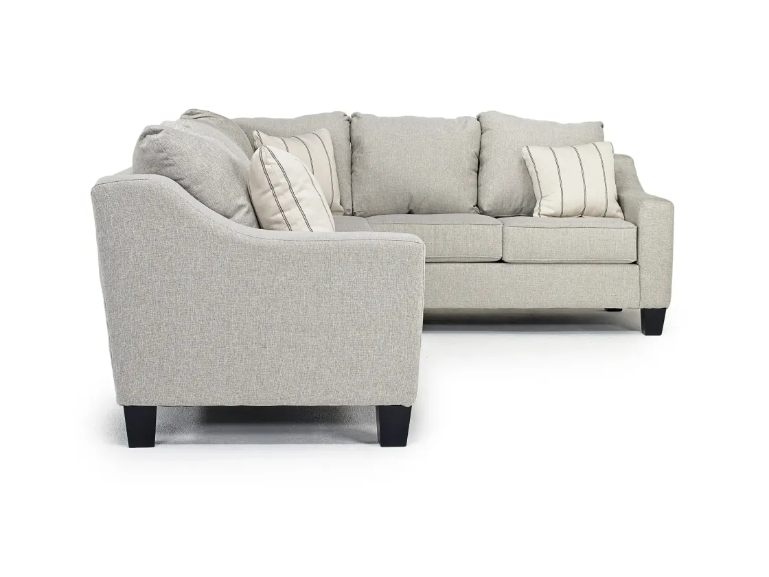 Mor Furniture Lucy Tux Queen Sleeper Sectional W/ Mattress In Splash Charcoal, Left Facing