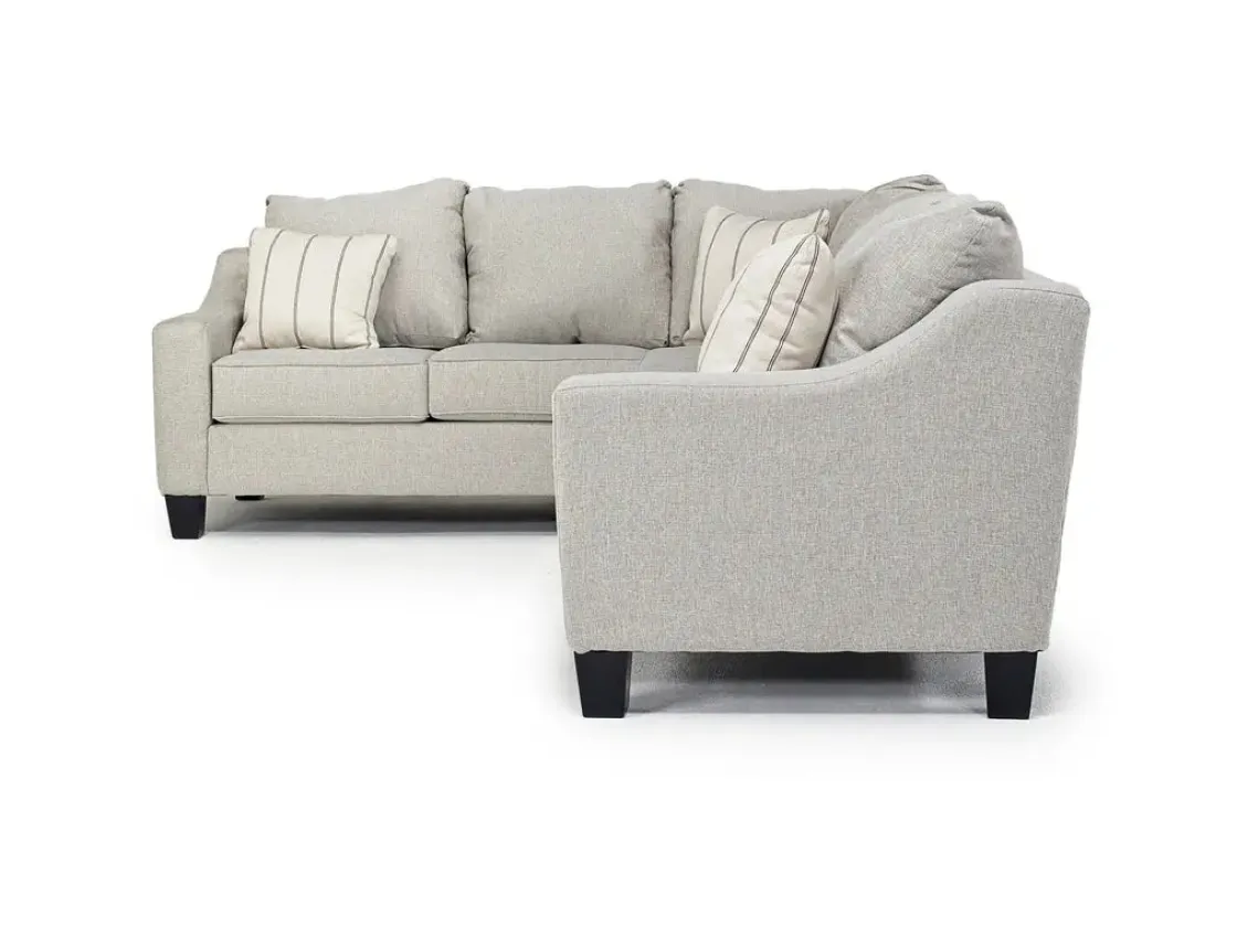 Mor Furniture Lucy Tux Queen Sleeper Sectional W/ Mattress In Splash Charcoal, Left Facing