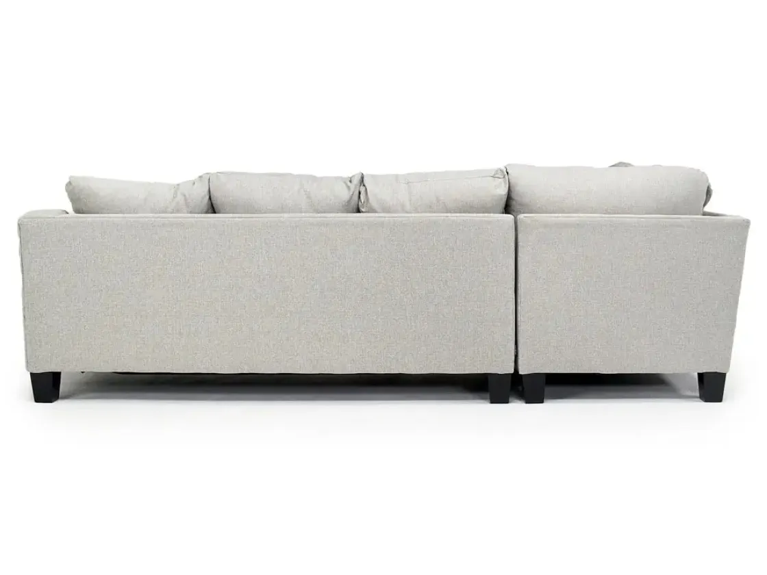 Mor Furniture Lucy Tux Queen Sleeper Sectional W/ Mattress In Splash Charcoal, Left Facing