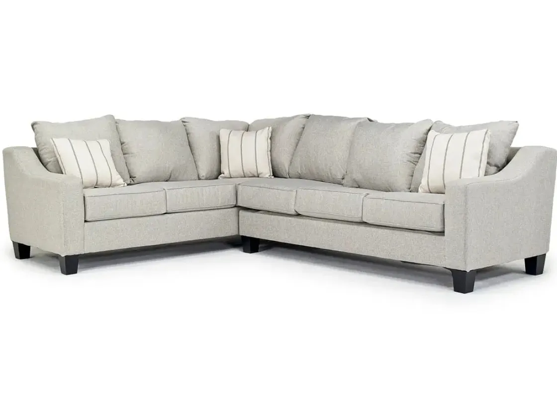 Mor Furniture Lucy Tux Queen Sleeper Sectional W/ Mattress In Splash Charcoal, Left Facing