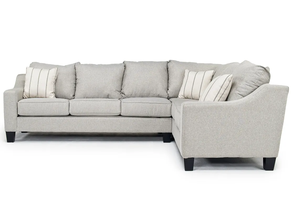 Mor Furniture Lucy Tux Queen Sleeper Sectional In Splash Linen, Right Facing