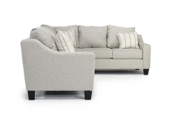 Mor Furniture Lucy Tux Queen Sleeper Sectional In Splash Linen, Right Facing