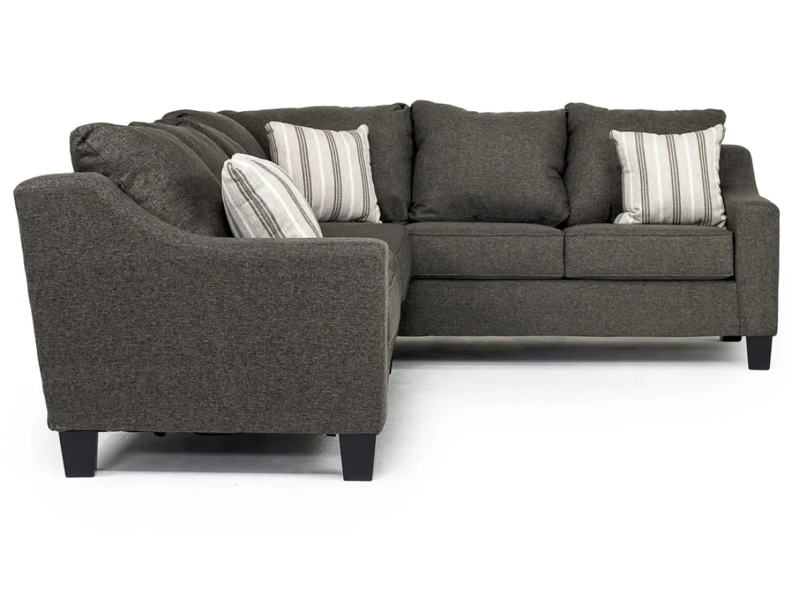 Mor Furniture Lucy Tux Queen Sleeper Sectional In Splash Linen, Right Facing