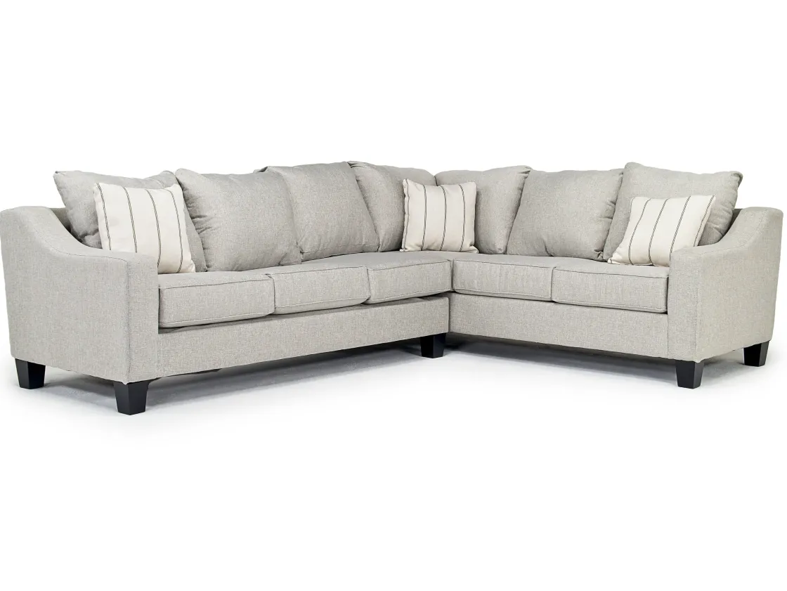 Mor Furniture Lucy Tux Queen Sleeper Sectional In Splash Linen, Right Facing