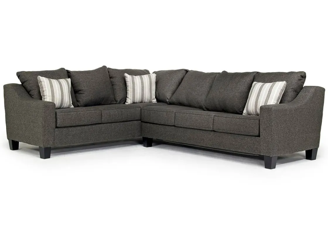 Mor Furniture Lucy Tux Queen Sleeper Sectional In Splash Linen, Right Facing