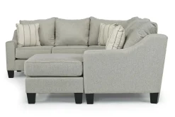 Mor Furniture Lucy Tux Sofa Chaise Sectional In Splash Linen, Right Facing