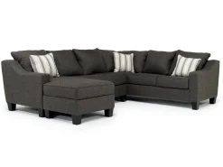Mor Furniture Lucy Tux Sofa Chaise Sectional In Splash Linen, Right Facing