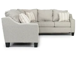 Mor Furniture Lucy Tux Sofa Sectional In Splash Charcoal, Right Facing