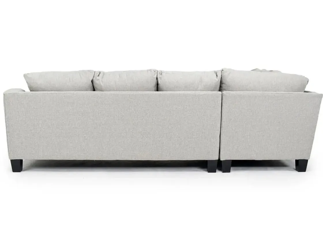 Mor Furniture Lucy Tux Sofa Sectional In Splash Charcoal, Right Facing