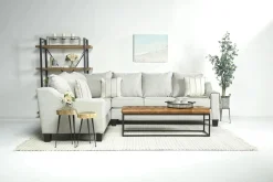 Mor Furniture Lucy Tux Sofa Sectional In Splash Charcoal, Right Facing