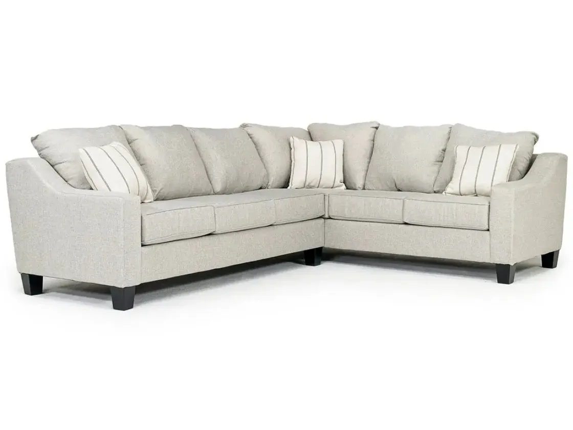 Mor Furniture Lucy Tux Sofa Sectional In Splash Charcoal, Right Facing