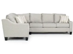 Mor Furniture Lucy Tux Sofa Sectional In Splash Charcoal, Right Facing